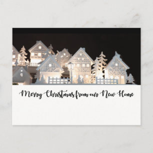 From New Home Illuminated Christmas Houses Postcard