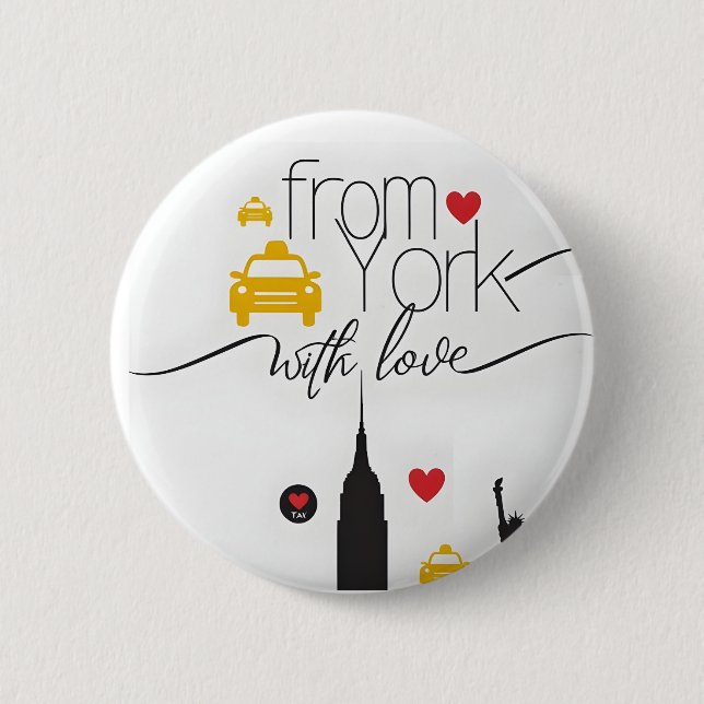 FROM new york with love Button (Front)