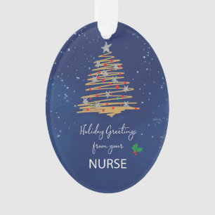 FROM Nurse Christmas Tree Customisable Name Ornament