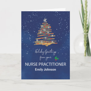 From Nurse Practitioner Christmas Tree Custom Name Card