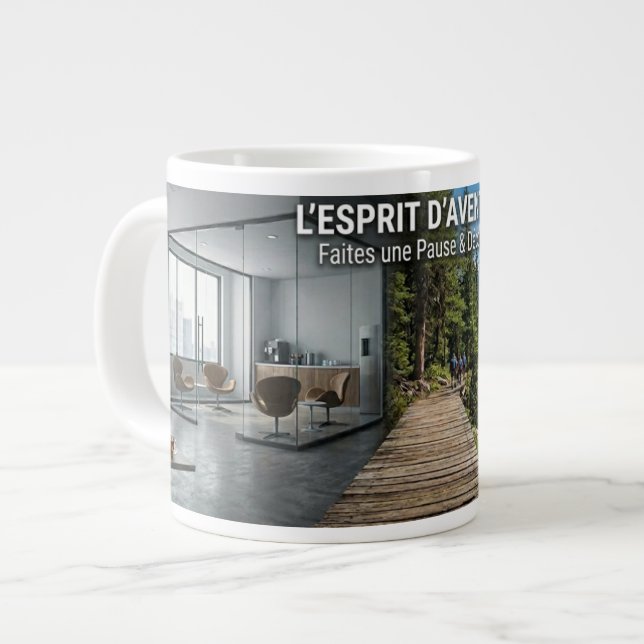 From Office to Nature mup Large Coffee Mug (Front Left)