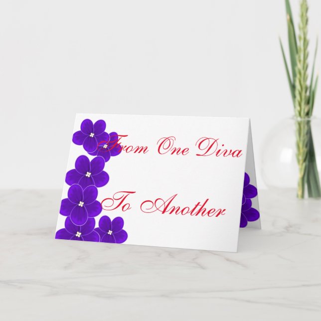 From One Diva to Another Holiday Card (Front)