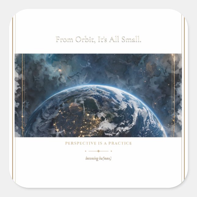 From Orbit It's All Small Stoic Sticker (Front)