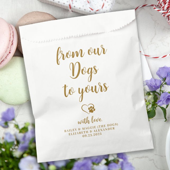 From Our Dogs Personalised Gold Dog Pet Treat  Favour Bags (Creator Uploaded)