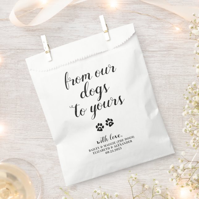 From Our Dogs To Your Doggie Bag Dog Treat Wedding (Clipped)