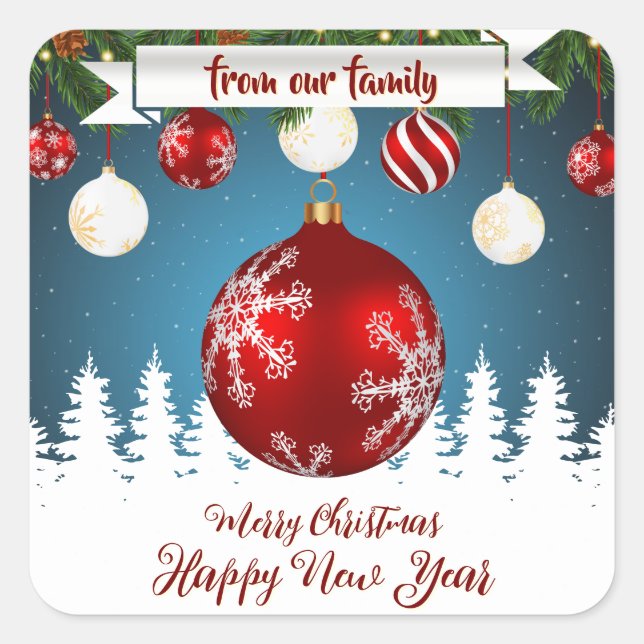 From our family square sticker (Front)