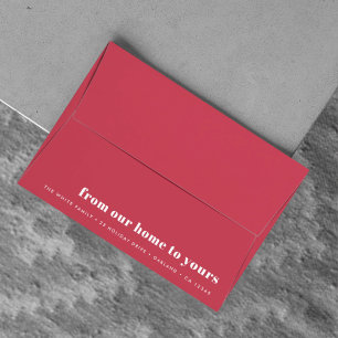 From our home to yours Modern Minimalist Red Envelope