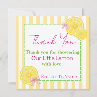 From Our Little Lemon Thank You Card