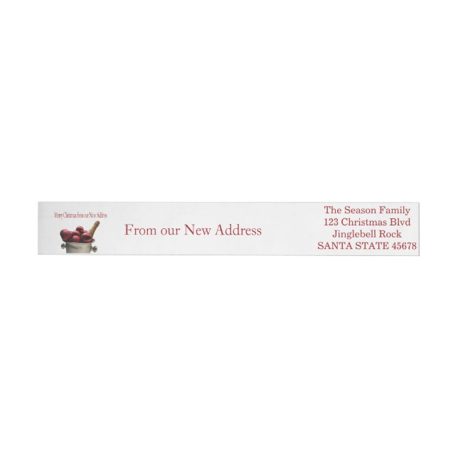 From our new Address Champagne Wrap Around Label (Individual)