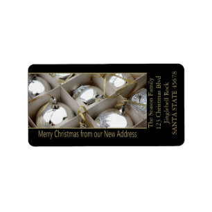 From our new Address Silver Ornaments Label