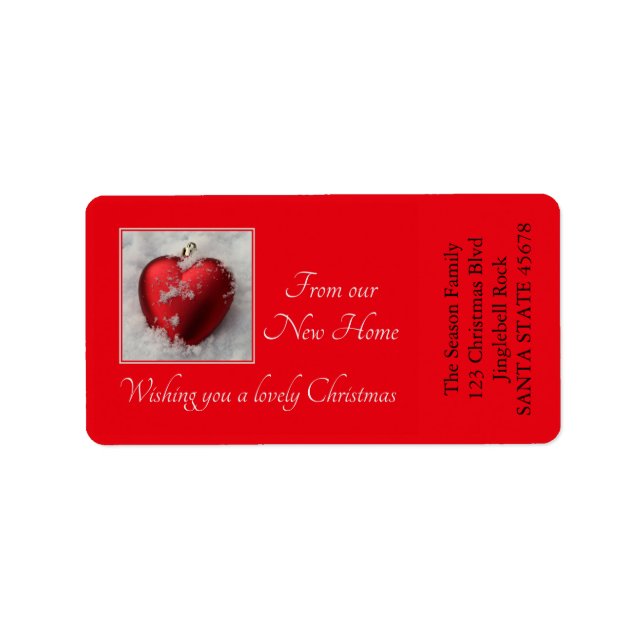 From our new Home Heart ornaments Label (Front)