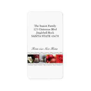 From our new Home Red Christmas Collage Label