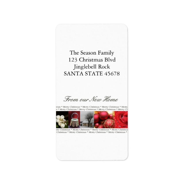 From our new Home Red Christmas Collage Label (Front)