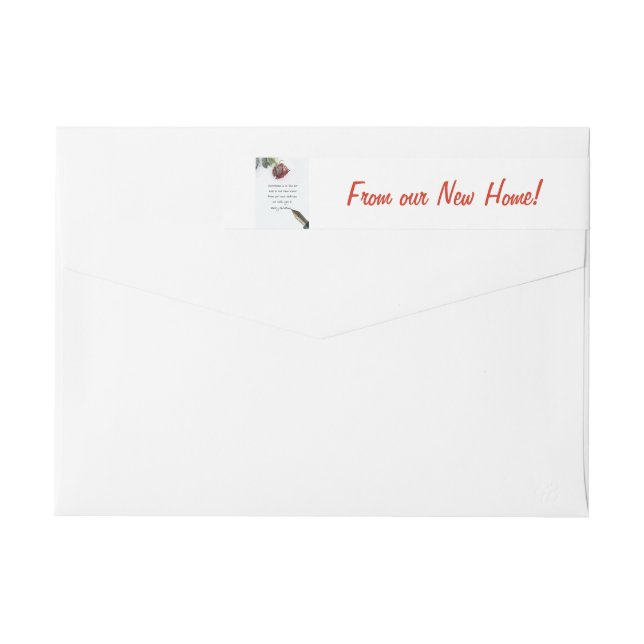 From our new Home Snow rose and pen Wrap Around Label (Back)