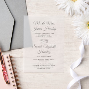 From Parents Vellum Graduation Announcements