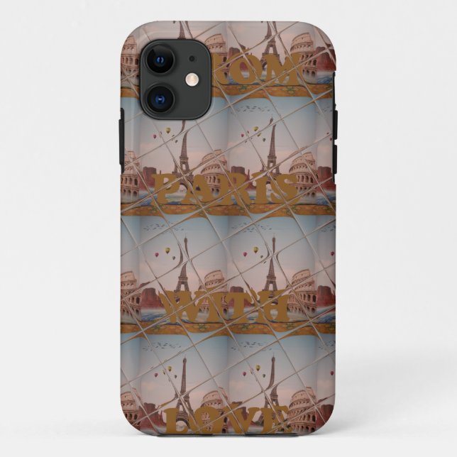 From Paris With Love blue sky colours Case-Mate iPhone Case (Back)