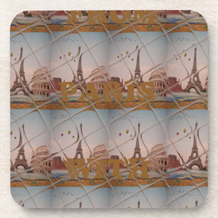 From Paris With Love blue sky colours Coaster
