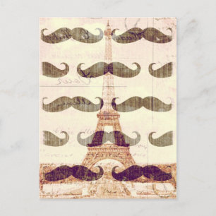 From Paris with moustache Postcard