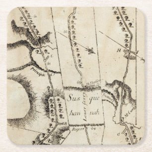 From Philadelphia to Annapolis Md 56 Square Paper Coaster