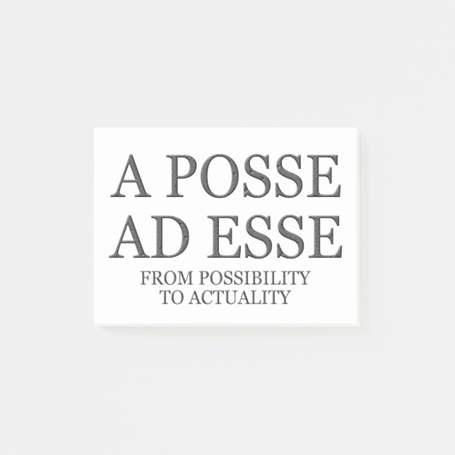 From Possibility To Actuality - Dark Post-it Notes (Front)