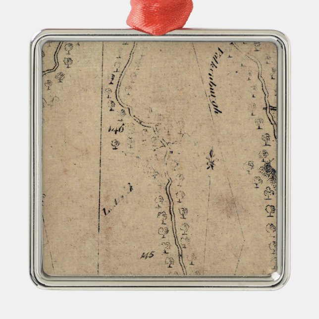 From Poughkeepsie to Albany 25 Metal Tree Decoration (Front)