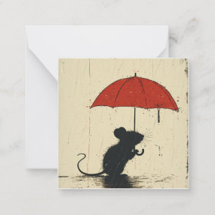 From Raindrops to Reflections: Minimalist Mouse Card