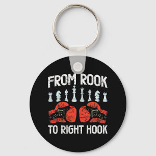 From Rook To Right Hook Chess Boxing Fusion Key Ring