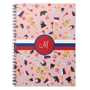 From Russia With Love- Russian Monogram Spiral Notebook