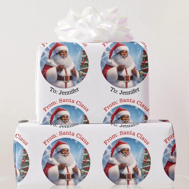 From Santa Add Child's Name Large Scale Roll Wrapping Paper (Creator Uploaded)