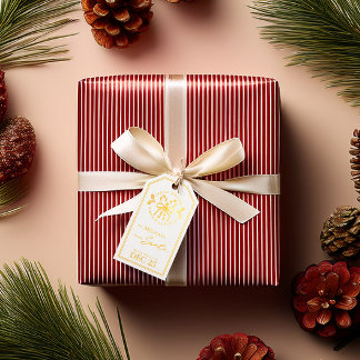 From Santa Candy Cane Foil Gift Tag