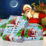 From Santa Child's Name Merry Christmas Wrapping Wrapping Paper<br><div class="desc">Add your child's name or a whole new message. Merry Christmas from Santa Claus</div>