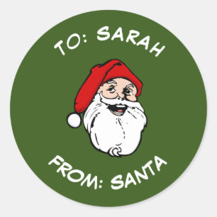 From Santa Classic Round Sticker