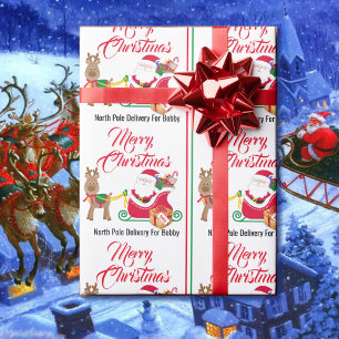 From Santa Claus Add Child's Name Christmas Wrapping Paper