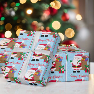 From Santa Claus Add Child's Name Christmas Wrapping Paper
