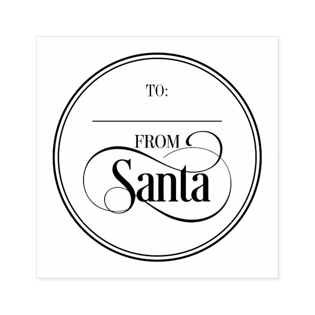 From Santa Claus Christmas Holiday Rubber Stamp (Imprint)