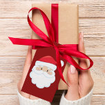 From Santa Claus Custom Cute Red Christmas Gift Tags<br><div class="desc">Customise these cute Santa Claus gift tags with your own personalised text on the back in white. Santa's red hat and white beard are the perfect holiday image on this pretty red gift tag for your presents.</div>