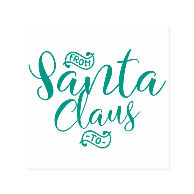 From Santa Claus | Stylish Brush Script Typography Self-inking Stamp (Design)