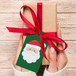 From Santa Custom Green Christmas Gift Tags<br><div class="desc">Customise these cute Santa Clause gift tags with your own personalised text on the back in white. Santa's red hat and white beard are the perfect holiday image on this pretty green gift tag for your presents.</div>