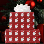 From Santa Cute Custom Red Kids Christmas Wrapping Paper<br><div class="desc">Customise this cute red Santa Claus wrapping paper with your own personalised text with your kids name in white script. Santa's red hat and white beard are the perfect holiday drawing on this pretty gift wrap for your presents.</div>