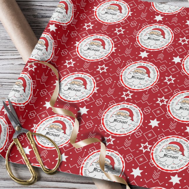 From Santa Cute Traditional Snowflake Christmas Wrapping Paper (Creator Uploaded)