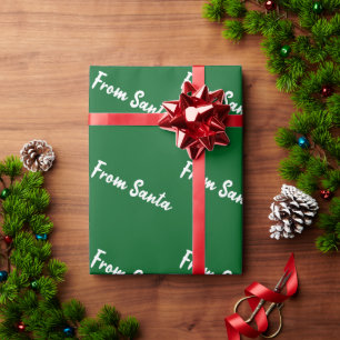 From Santa Green Gift Wrapping Paper