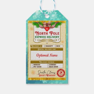 From Santa North Pole Express Naughty or Nice Gift Tags