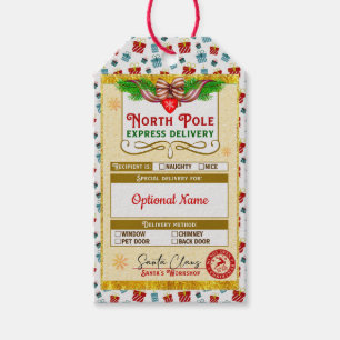 From Santa North Pole Express Naughty or Nice Gift Tags