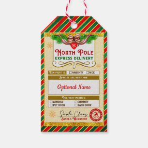 From Santa North Pole Express Naughty or Nice Gift Tags