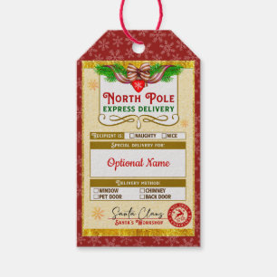 From Santa North Pole Express Naughty or Nice Gift Tags