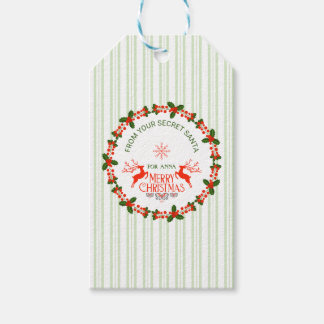 from santa stickers gift tags