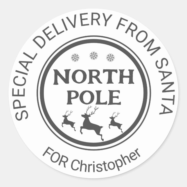 from santa stickers north pole (Front)