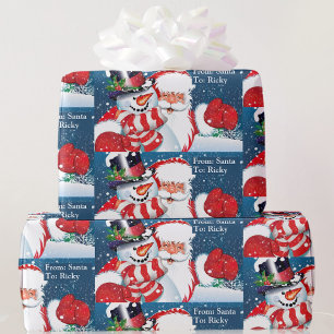 From Santa To Add Child's Name Christmas Wrapping Paper