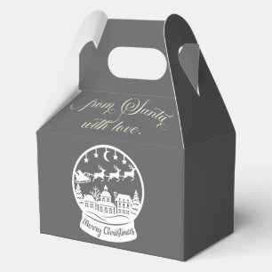 From Santa With Love Snow Globe Santa Favour Box