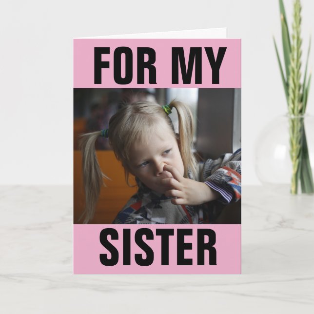 FROM SISTER TO SISTER FUNNY NOSE PICKING CARDS (Front)